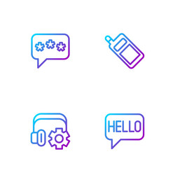 set line hello in different languages vector image