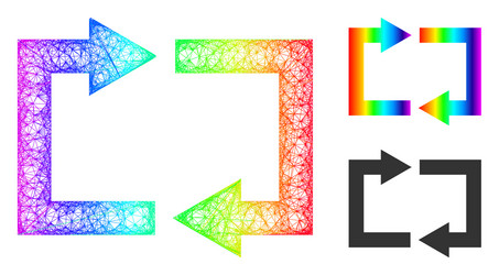 spectrum net mesh gradient exchange arrows icon vector image