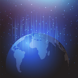 abstract background with a world globe design vector image