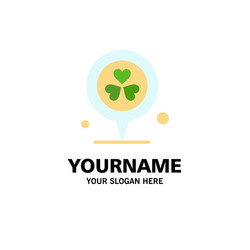 Flower location pin heart business logo template vector