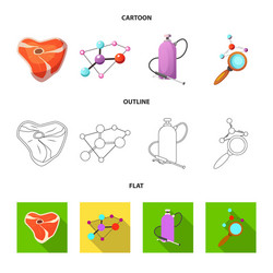 isolated object of and sign set ve vector image