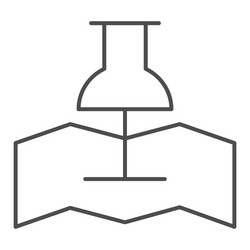 Map with push pin thin line icon location pointer vector