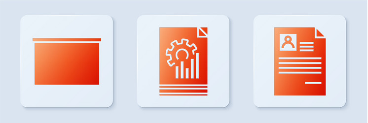 set document with graph chart chalkboard vector