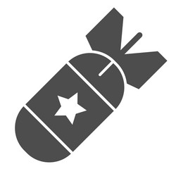 Air bomb solid icon nuclear vector