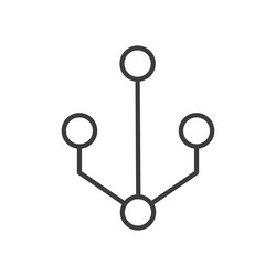 code branch icon set merge data request symbol vector image