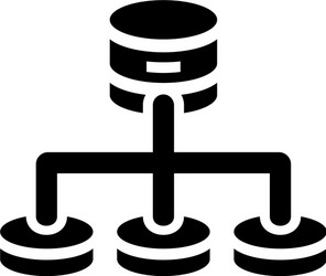 database network icon vector image