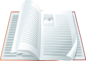 open magazine - with folding pages vector image
