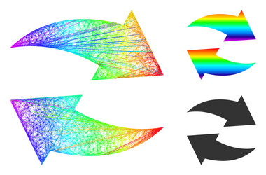 Rainbow net gradient exchange arrows icon vector