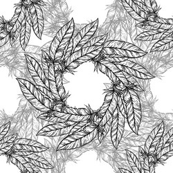 seamless pattern in boho style round kaleidoscope vector image