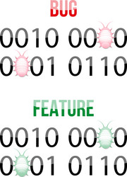 bug in software code design concept vector image
