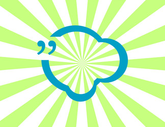 Quotation marks with thin line speech vector