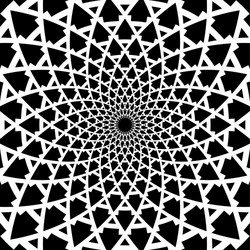 geometric rotation pattern vector image