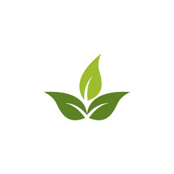 Green leaf logo ecology Royalty Free Vector Image