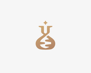 lab logo flask dna mark logotype science vector image