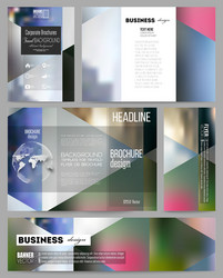 set of business templates for presentation vector image