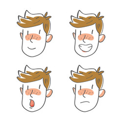 Cartoon Boy Face With Different Emotions Stock Illustration - Download  Image Now - Facial Expression, Human Face, Simplicity - iStock