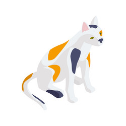 cat isometric icon vector