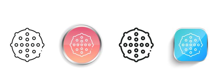 massage ball icon thin linear regular and button vector image