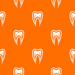 Tooth cross section pattern seamless blue Vector Image