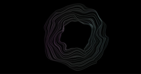 abstract writhing circle lines of different vector image