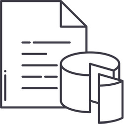 chart document icon linear isolated vector image