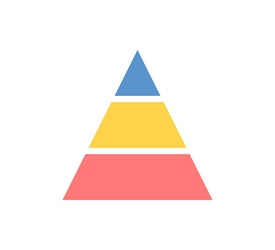levels of triangular pyramid triangle vector image