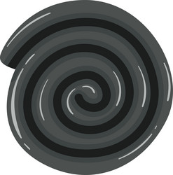 liquorice candy twisting into a mesmerizing spiral vector image