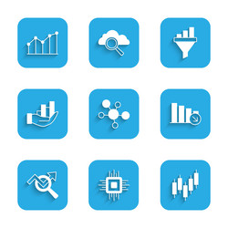 set mind map infographic processor cpu browser vector image