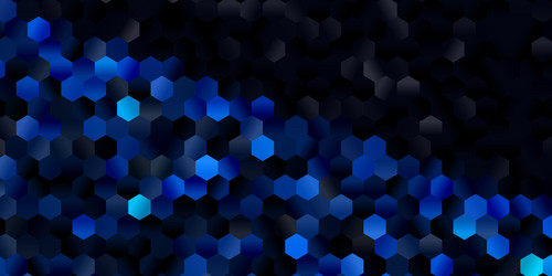 Abstract dark blue hexagon pattern background Vector Image