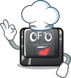 chef button f1 in shape character vector image