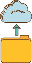 database storage icon image design vector image