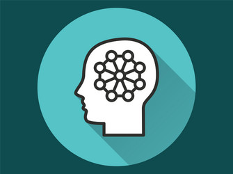 machine learning icon for graphic and web design vector image