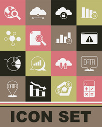 Set calculator data analysis browser vector