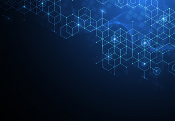 abstract blockchain digital technology concept vector image