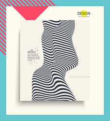 cover design template with optical 3d vector