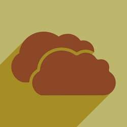flat with shadow icon and mobile application vector image