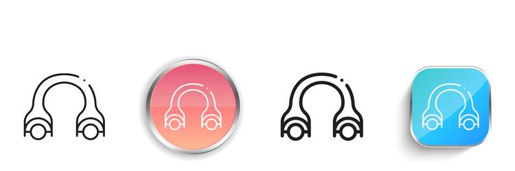 massager icon thin linear regular and button vector image