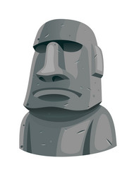 moai head famous landmark 16976473 Vector Art at Vecteezy