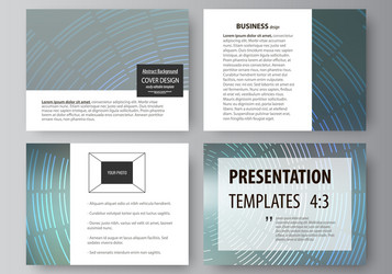 set of business templates for presentation slides vector