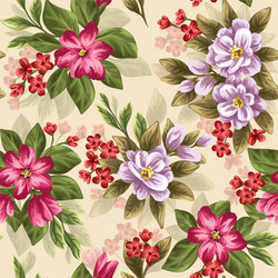 Watercolor Floral Seamless Pattern Vector Image
