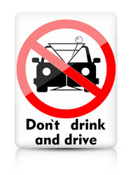 Don t drink and drive sign Royalty Free Vector Image
