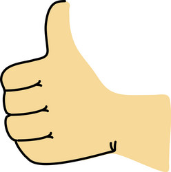 Hand thumb up Royalty Free Vector Image - VectorStock