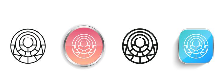 massai icon thin linear regular and button style vector image