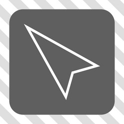 pointer left up rounded square button vector image