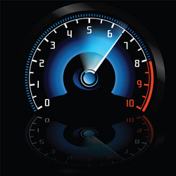 Car speedometer dashboard icon Royalty Free Vector Image