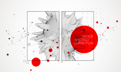 abstract half sphere background with plexus vector image