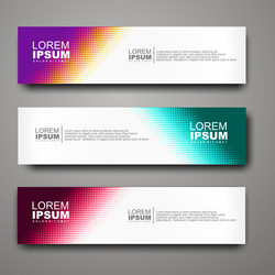 abstract web banner design template with halftone vector image