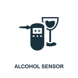 alcohol sensor icon simple element from sensors vector image