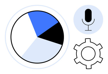 Data Analysis with Pie Chart vector image