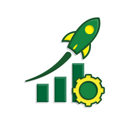 optimization icon performance graph vector image